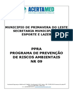 PPRA Secretaria Municipal de Esporte e Lazer