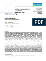 Professional Learning Communities: Enhancing Collaborative Leadership in Singapore Early Childhood Settings