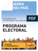 Programa Electoral ERC Elecciones Cataluña 2012