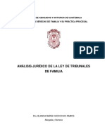 ANÁLISIS Ley de Tribunales de Familia