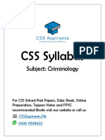 CSS Syllabus: Subject: Criminology