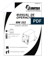 Manual de operación MM252 soldadora de arco corriente directa