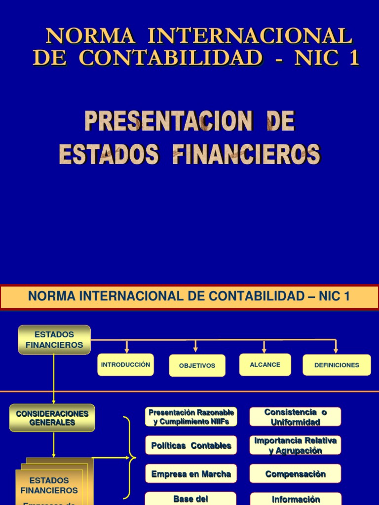 Informe sobre Estados Financieros NIC 1 | PDF | Contabilidad | normas ...