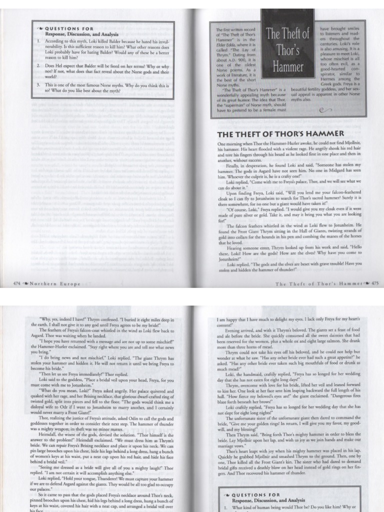 The Theft of Thor's Hammer PDF
