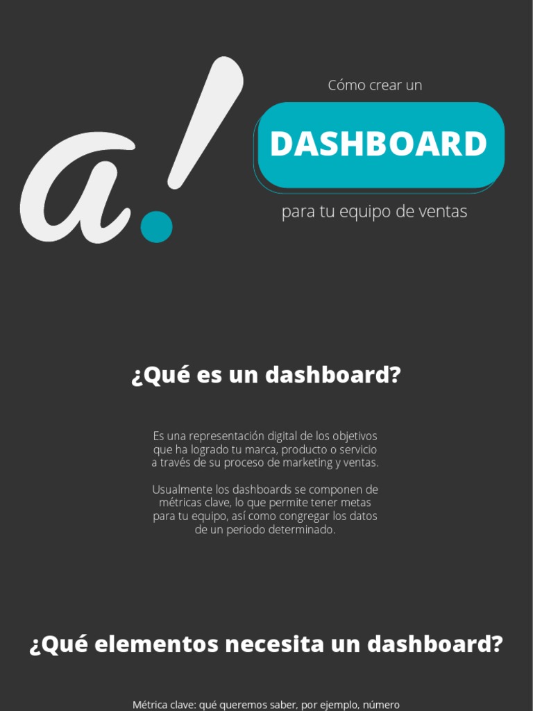 Cómo Crear Un Dashboard de Ventas PDF Marketing Desarrollo de software