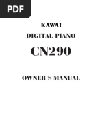 Kawai CN290 Digital Piano Manual