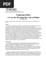 COKELY - Exploring Ethics A Case For Revising The Code of Ethics