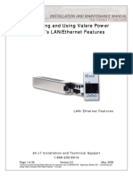 Connecting and Using Valere Power System's LAN/Ethernet Features