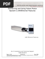 Connecting and Using Valere Power System's LAN/Ethernet Features