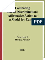 Erna Appelt, Monika Jarosch - Combating Racial Discrimination - Affirmative Action As A Model For Europe - Berg (2000)