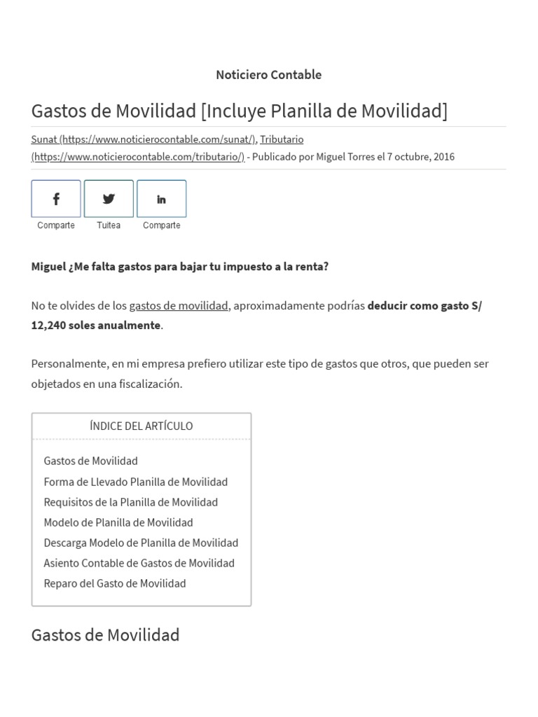 Control de Gastos de Movilidad y Planillas | PDF | Contabilidad | Economias