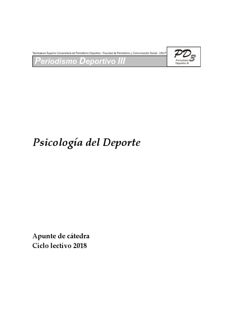 Psicología en el Deporte y su Rol | PDF | Sicología | Deportes