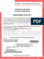 Certificado SENCAMER 663
