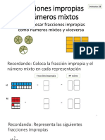 Semana 18 Matemática 5° Básico. Expresar Fracciones Impropias Como Números Mixtos y Viceversa