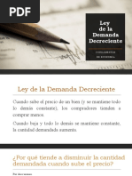 Ley de La Demanda Decreciente