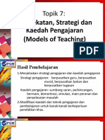 Tajuk 7 - Pendekatan, Strategi Dan Kaedah Pengajaran (Minggu 8)