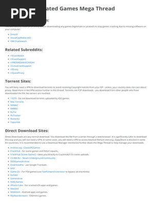 Pirated Games Mega Thread: Required Components | PDF | Computing.