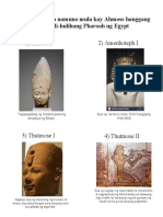 1) Ahmose I 2) Amenhoteph I: Mga Pharoah Na Namuno Mula Kay Ahmose Hanggang Sa Kahuli-Hulihang Pharoah NG Egypt