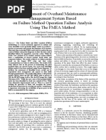 Improvement of Overhaul Maintenance Management System Based On Failure Method Operation Failure Analysis Using The FMEA Method