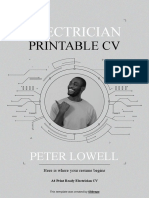 Electrician Printable CV by Slidesgo