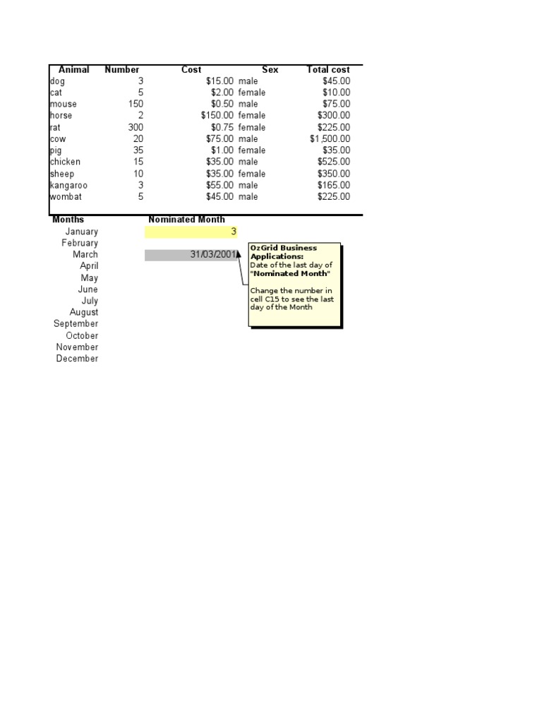 Formula Examples | PDF | Cooking, Food & Wine