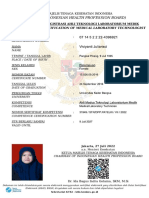 (The Indonesian Health Profession Board) : Surat Tanda Registrasi Ahli Teknologi Laboratorium Medik