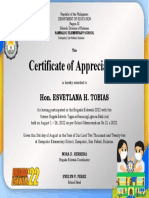 Certificate of Appreciation: Hon. Esvetlana H. Tobias