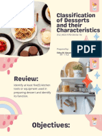 Classification of Desserts and Their Characteristics: (Tle - Heck 9 Pd-O6-Iva-15)