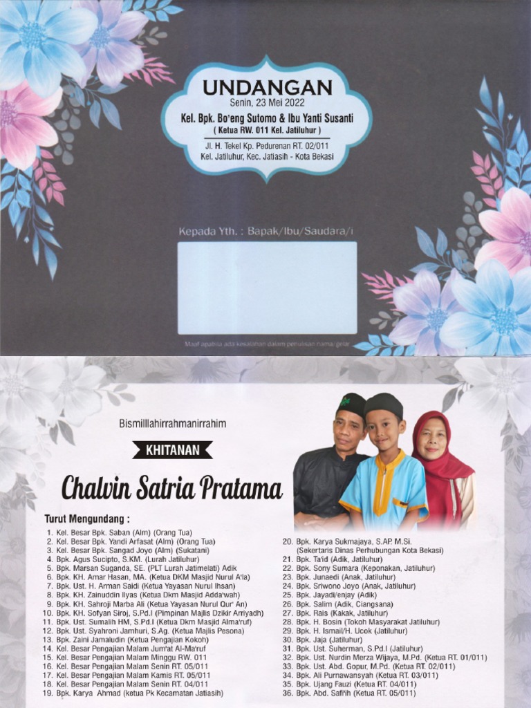 Undangan RW Boeng 2 | PDF