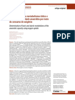 Determinação Dos Metabolismos Lático e Alático Da Capacidade Anaeróbia Por Meio Do Consumo de Oxigênio