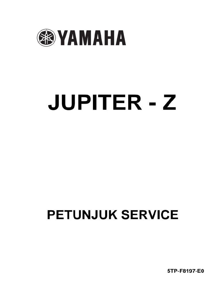 Yamaha JupiterZ Buku Panduan Reparasi / Service Manual PDF