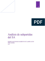 Análisis de Subpartidas Arancelarias