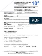 Guía de Aprendizaje No. 5 - 10° - Angulos - Triángulos - Razones Trigonométricas - Matemáticas - I.E. El Crucero