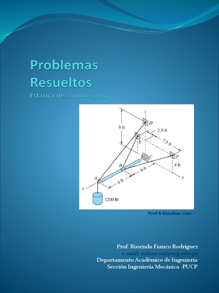 05-Estática Del Sólido Rígido-Problemas Resueltos | PDF | Ecuaciones ...