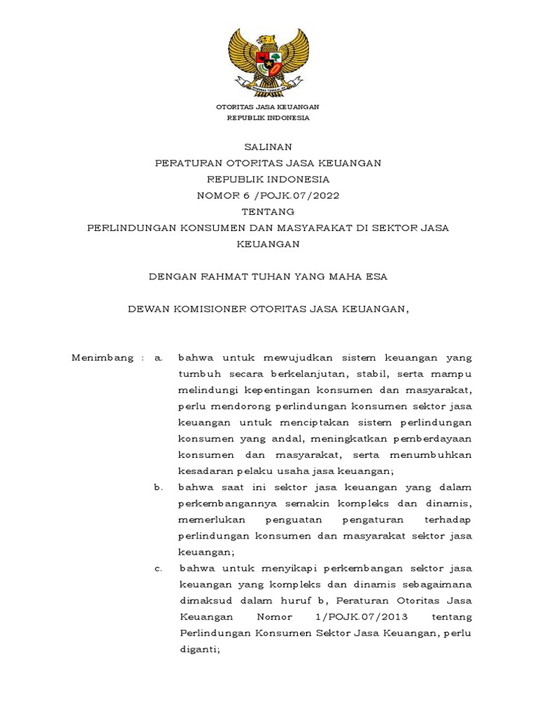 Aturan baru POJK Asuransi 2026 perlindungan nasabah