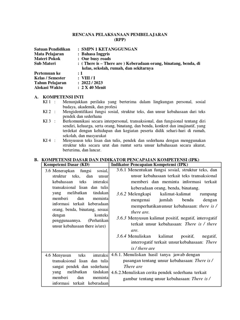 PBL Our Busy Road PDF