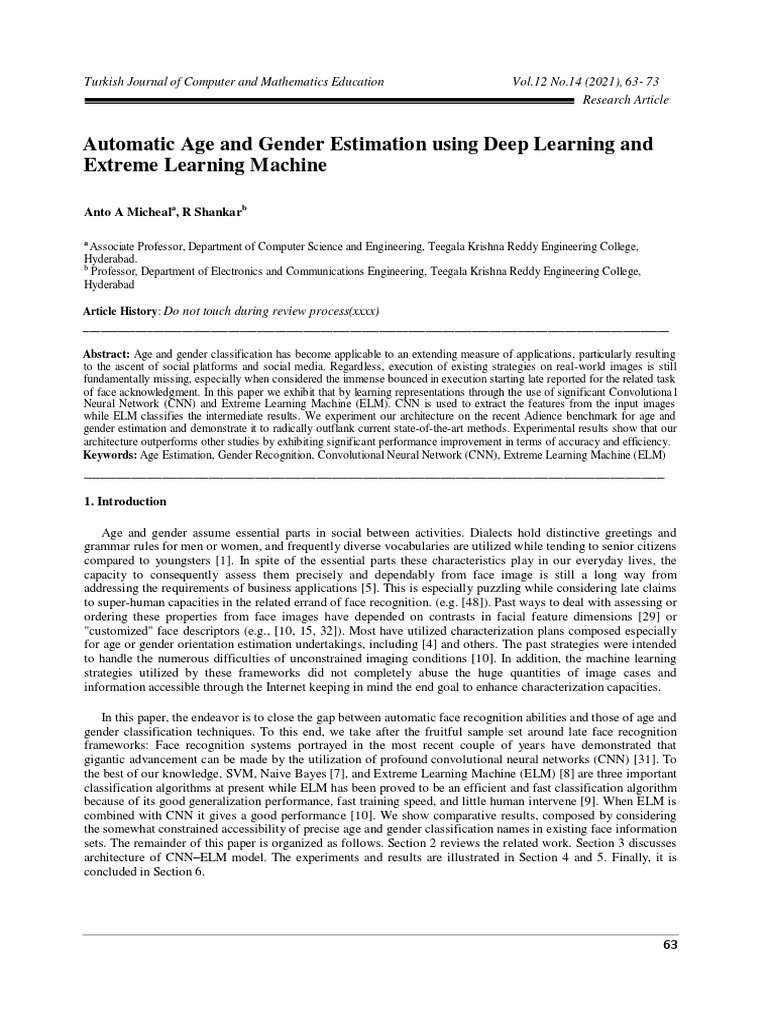 Automatic Age and Gender Estimation Using Deep Learning and Extreme ...