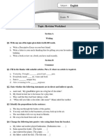 Revision Worksheet