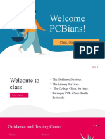 Welcome Pcbians!: Clinic, Guidance, Library