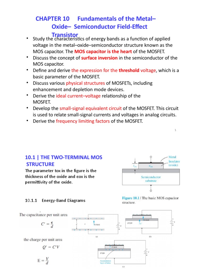 MOSFET Fundamentals and Characteristics | PDF | Mosfet | Field Effect ...