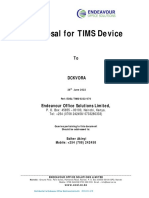Proposal For TIMS Device: P. O. Box: 45855 - 00100, Nairobi, Kenya. Tel: +254 (0708 242458/0733280333)
