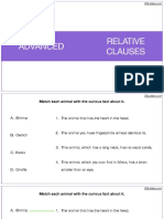 Advanced Relative Clauses