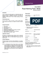 OA 9010 Road Marking Paint White Product Data: (Exterior/Interior
