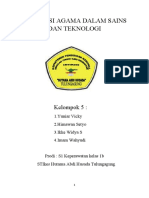 Fungsi Agama Dalam Sains Dan Teknologi Kelompok 5 Prodi s1 Keperawatan 1b Dimerah