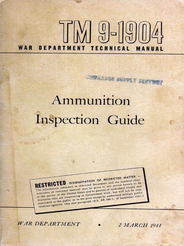 TM 91904 Ammunition Inspection Guide PDF Shell (Projectile