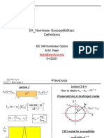 5A - Nonlinear Susceptibilities: Definitions: EE 346 Nonlinear Optics M.M. Fejer 01/22/21