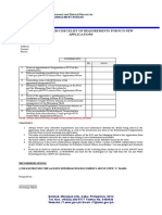 Screening Form Checklist of Requirements For Pco New Applications