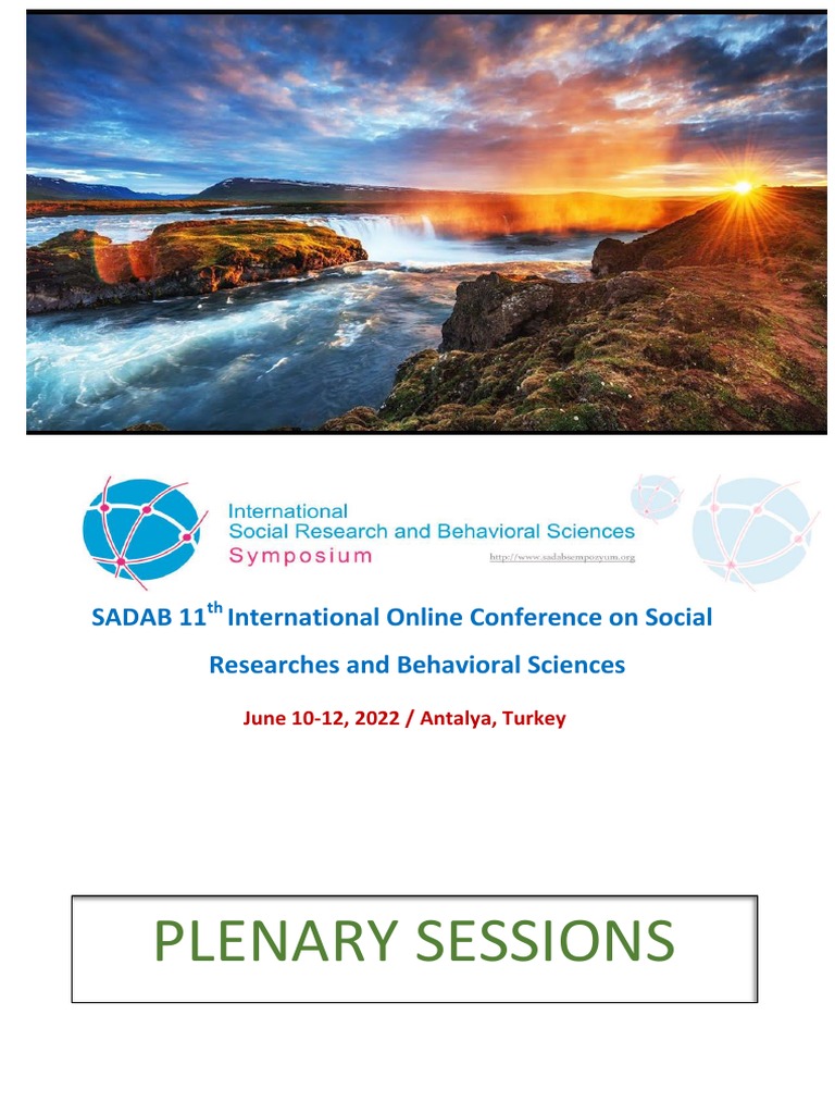 SADAB - 11 - Plenary - Sessions - June 10-12, 2022 | PDF