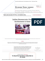 Bureaucrats - Indian Bureaucrats - From Facelessness To Fame - The Economic Times
