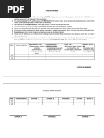 Cheer Dance Score Sheet